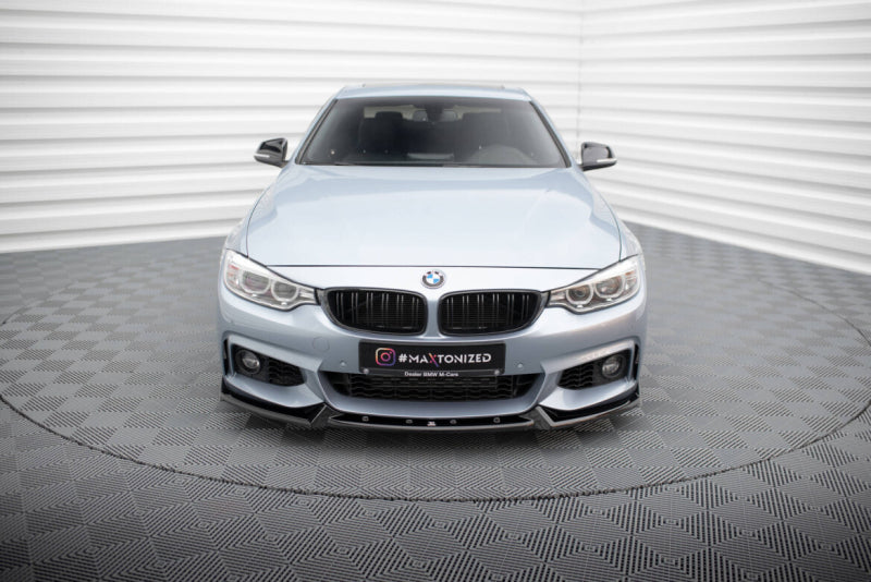 BMW Série 4 F32 Coupé Pack M - LAME DE PARE-CHOC AVANT MAXTON DESIGN FRONTLIPPE V.4