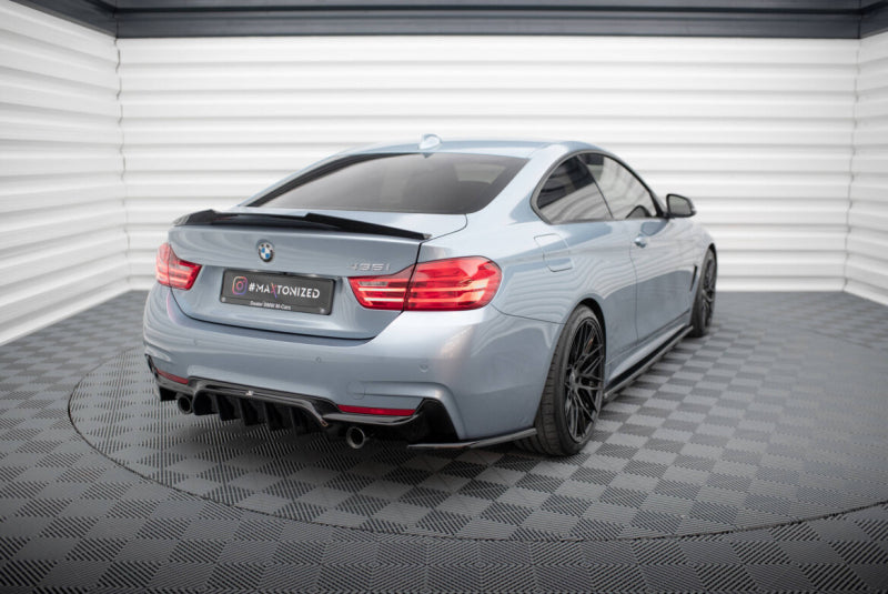 BMW Série 4 F32 Coupé Pack M - LAME DU PARE-CHOC ARRIÈRE MAXTON DESIGN V.4