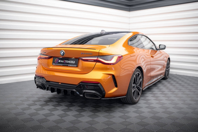 BMW Série 4 G22 Coupé Pack M - LAME DU PARE-CHOC ARRIÈRE FLAPS MAXTON DESIGN V.5
