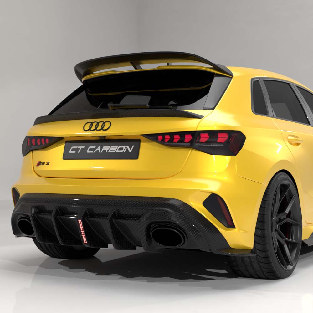 Audi RS3 8Y SportBack - Diffuseur arrière en carbone avec LED V2
