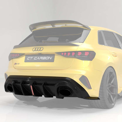 Audi RS3 8Y SportBack - Diffuseur arrière en carbone avec LED V2