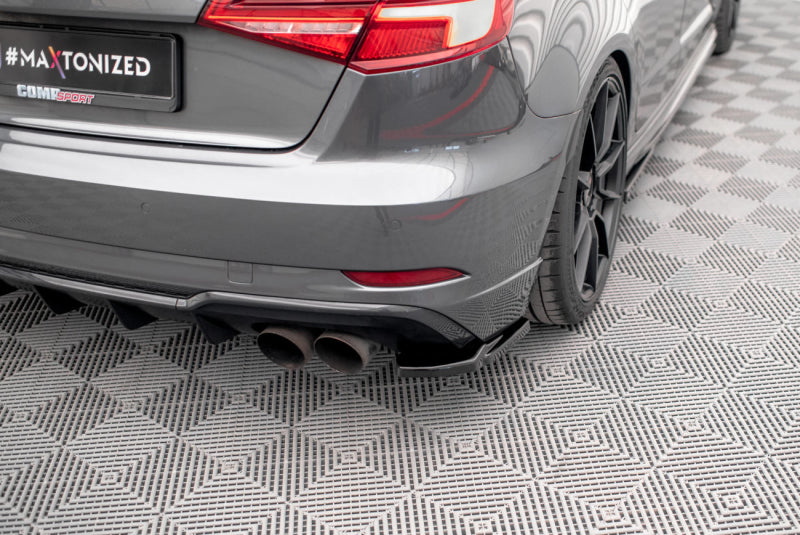 Audi S3 8V Facelift Sportback - LAMES DE PARE-CHOCS ARRIÈRE LATERALES MAXTON DESIGN