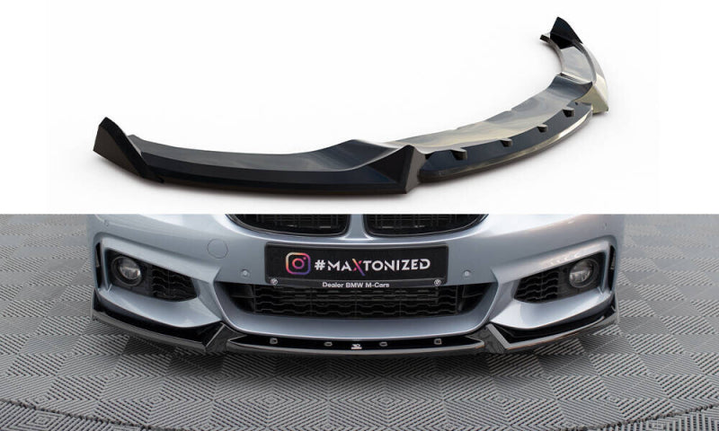BMW Série 4 F36 Gran Coupé Pack M - LAME DE PARE-CHOC AVANT MAXTON DESIGN FRONTLIPPE V.4