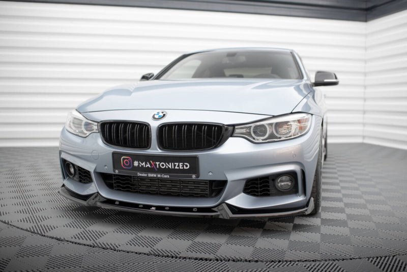 BMW Série 4 F33 Cabrio Pack M - LAME DE PARE-CHOC AVANT MAXTON DESIGN FRONTLIPPE V.4