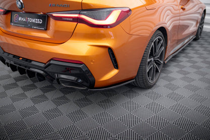BMW Série 4 G22 Coupé Pack M - LAME DU PARE-CHOC ARRIÈRE FLAPS MAXTON DESIGN V.5