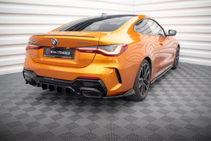 BMW Série 4 G22 Coupé Pack M - LAME DU PARE-CHOC ARRIÈRE FLAPS MAXTON DESIGN V.6