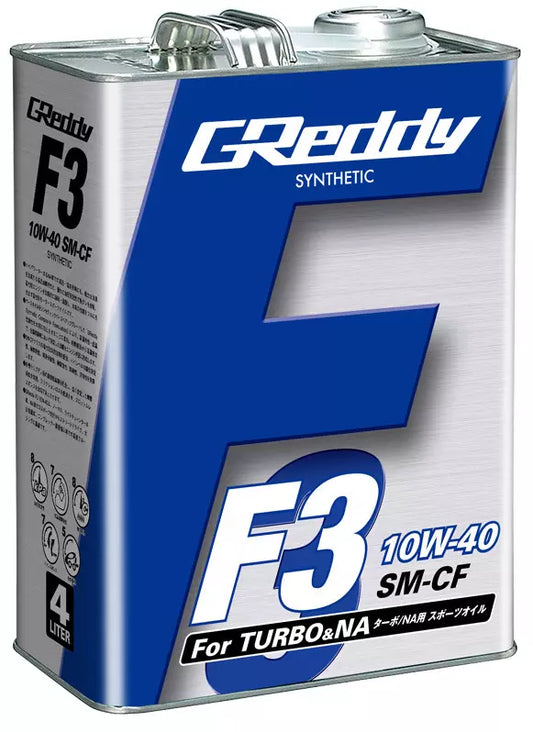 GReddy F3 10W40 SM-CF – Huile Moteur Sportive Haute Performance