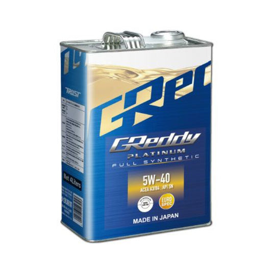 GReddy Platinum 5W40 ACEA A3/B4 API SN – Huile Moteur 100% Synthétique